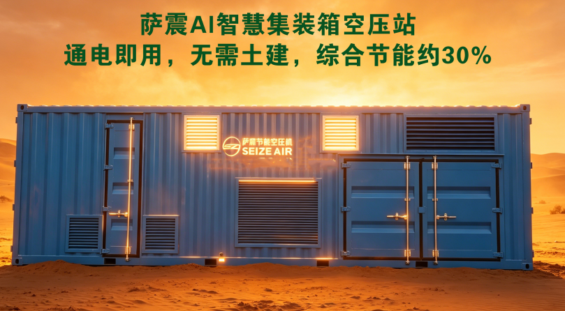 萨震压缩机(上海)有限公司集装箱 AI 智慧空压站成品,一体化数智化成套供气设备 萨震压缩机(上海)有限公司集装箱 AI 智慧空压站成品,一体化数智化成套供气设备